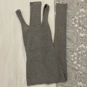 GREY ARIA SOLID RIB JUMPSUIT